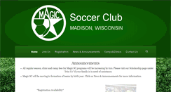 Desktop Screenshot of magicsoccer.org